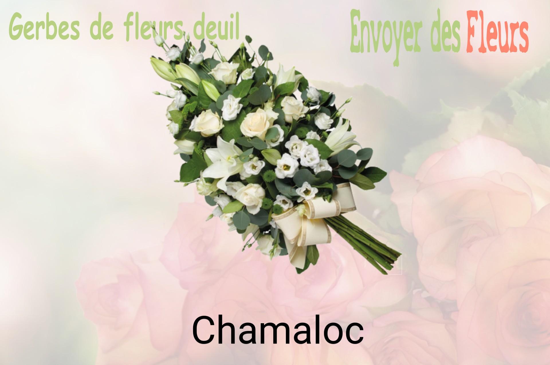 Gerbe de fleurs de deuil livrée à Chamaloc